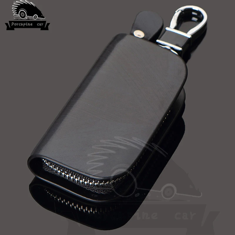 Wood grain Leather Car Key Hol - Car Key Signal Blocker 评论和价格