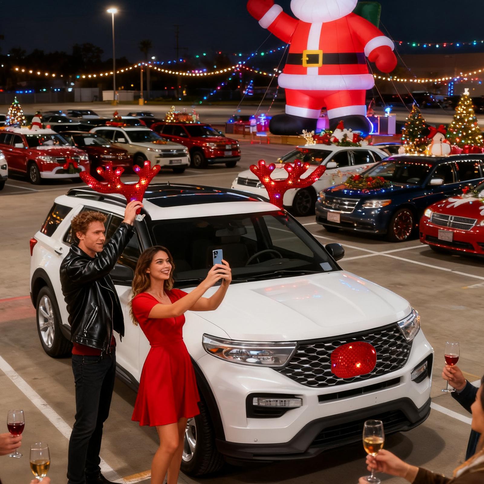 Car Christmas Decorations Cute - Car Accessories For Winter 评论和价格