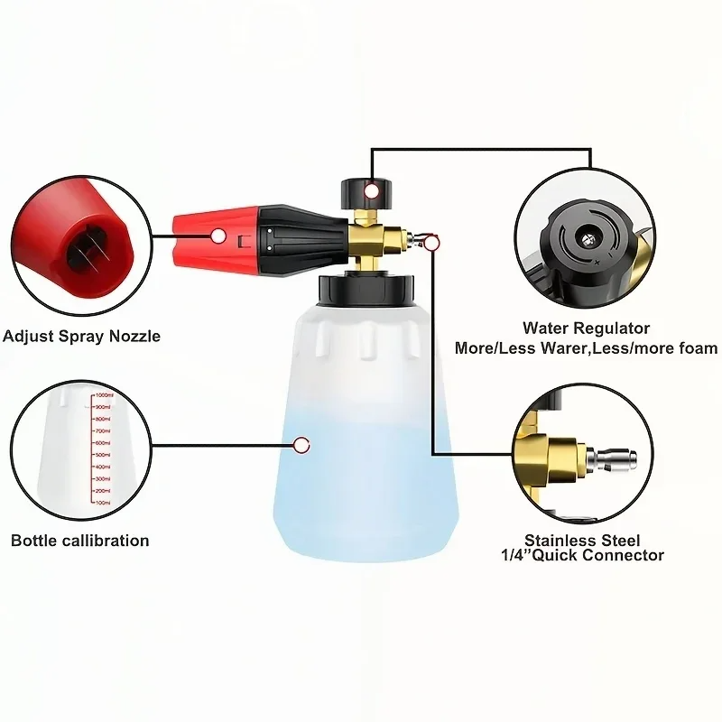 High Pressure PA Foam Cannon A - Car Accessories For Winter 评论和价格