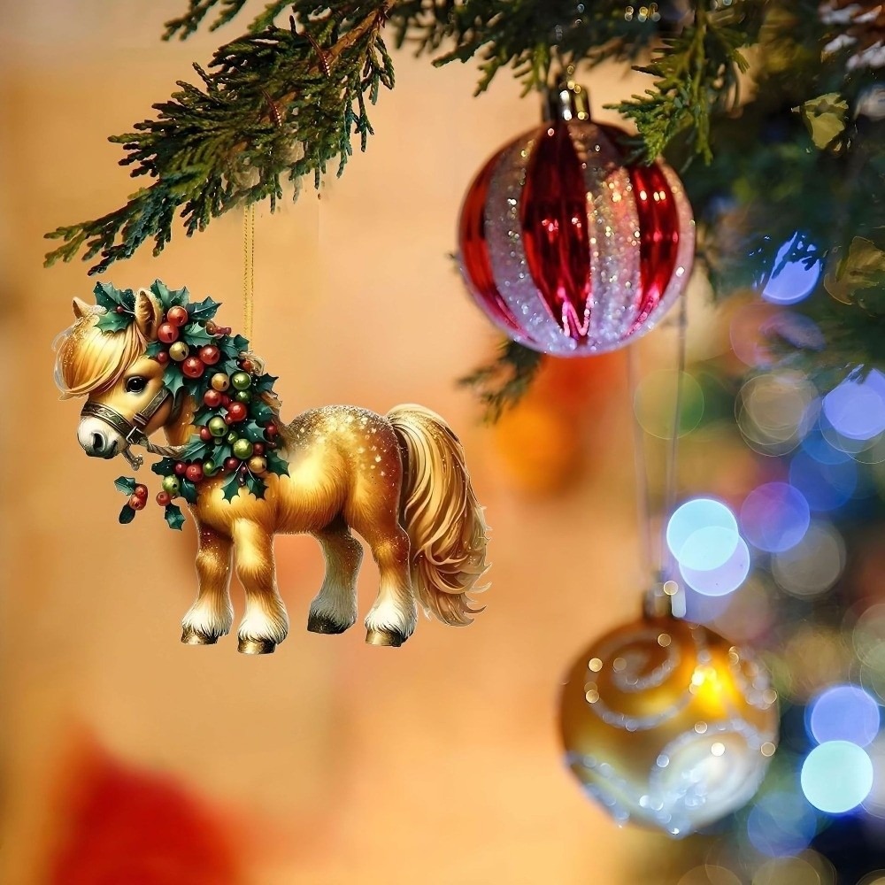 2D Flat Christmas Hanging Pend - Car Accessories Xmas Gifts 评论和价格