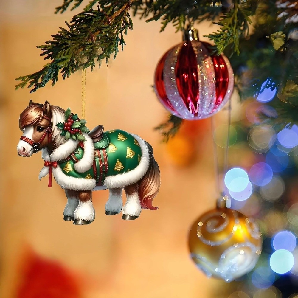 2D Flat Christmas Hanging Pend - Car Accessories Xmas Gifts 评论和价格