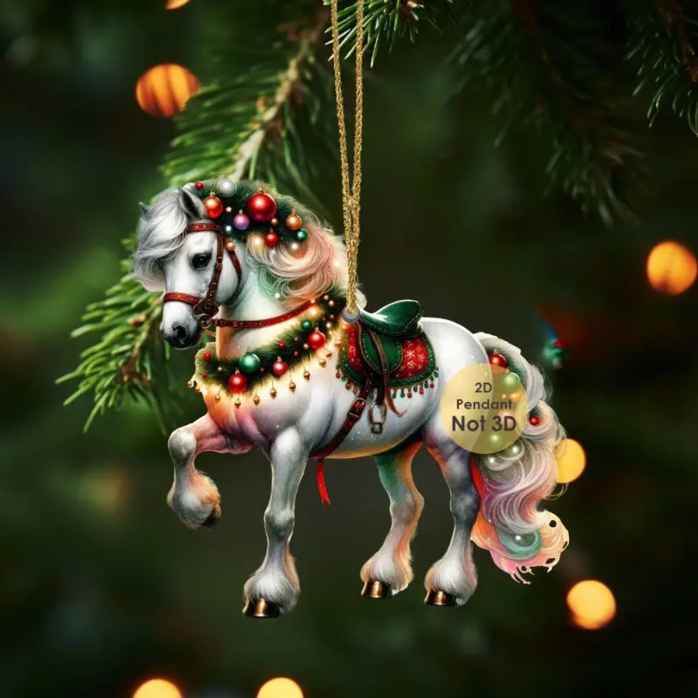 2D Flat Christmas Hanging Pend - Car Accessories Xmas Gifts 评论和价格