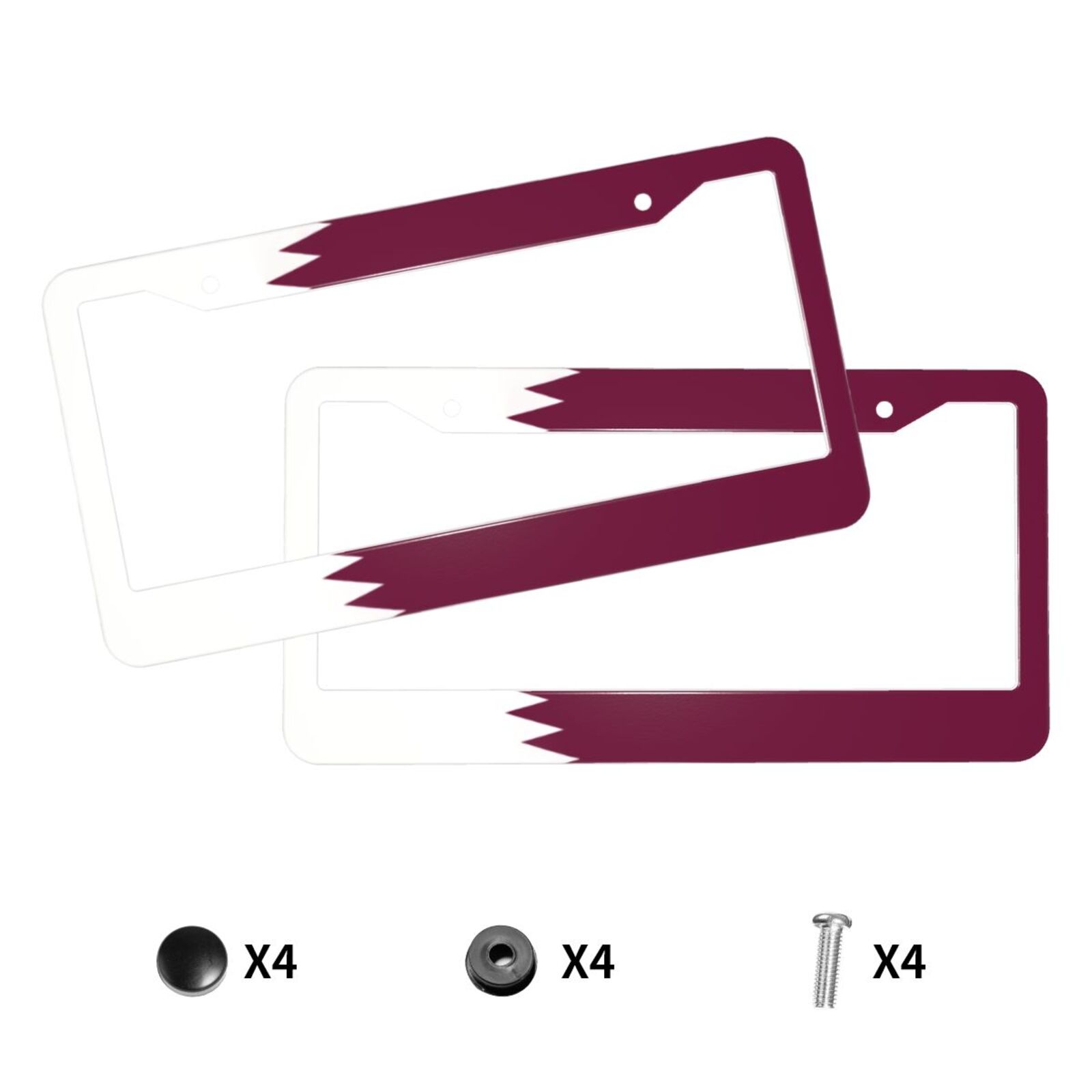 Flag of Qatar Pattern License  - Qatar Car Accessories 评论和价格