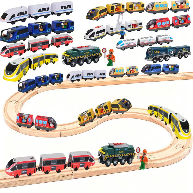 Wooden Railway Train Locomotiv - Car Accessories Xmas Gifts 评论和价格