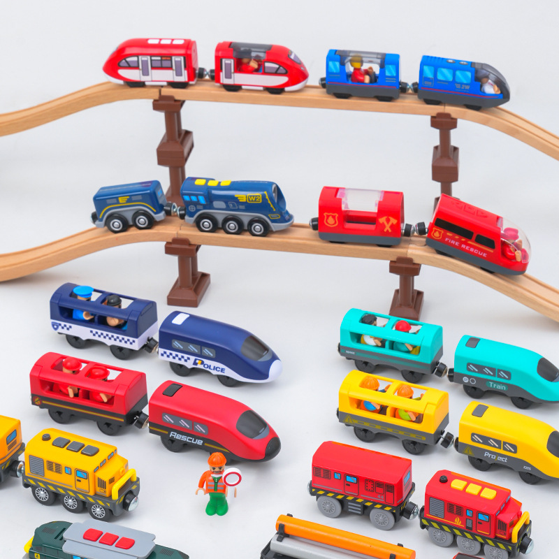 Wooden Railway Train Locomotiv - Car Accessories Xmas Gifts 评论和价格