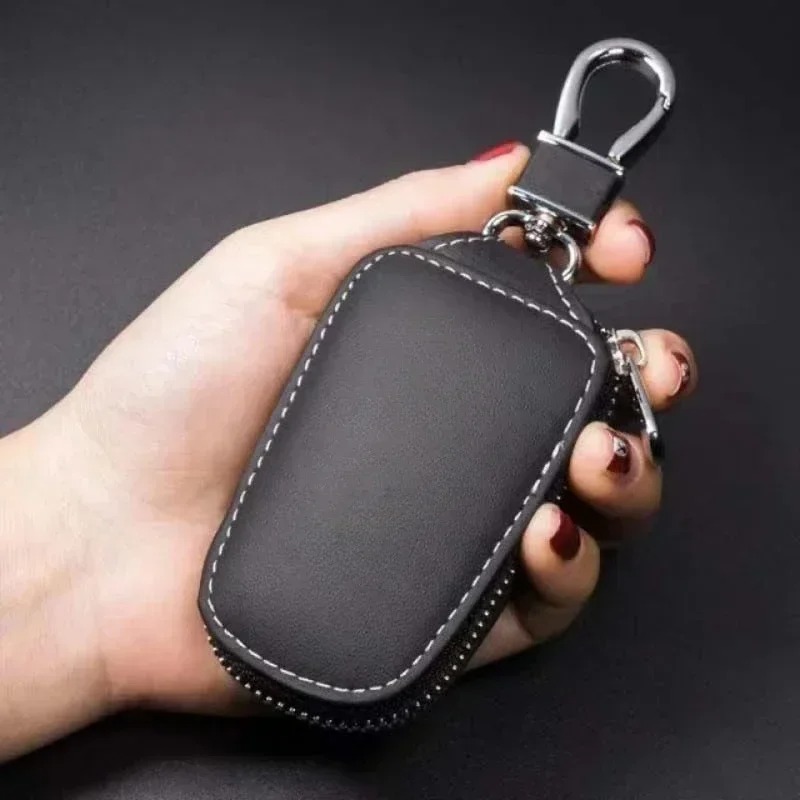 Car Soft Leather Key Case Key  - Car Key Signal Blocker 评论和价格