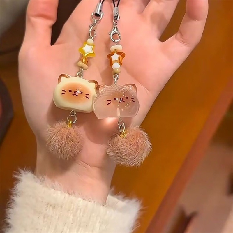 5Pcs Cartoon Graffiti Cat Key  - Car Accessories Xmas Gifts 评论和价格