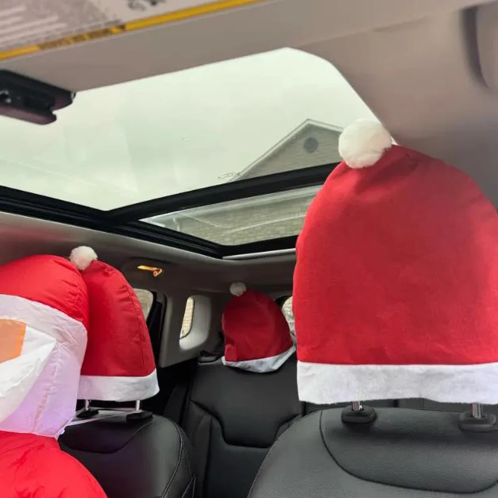 Christmas Car Headrest Cover R - Car Accessories Xmas Gifts 评论和价格