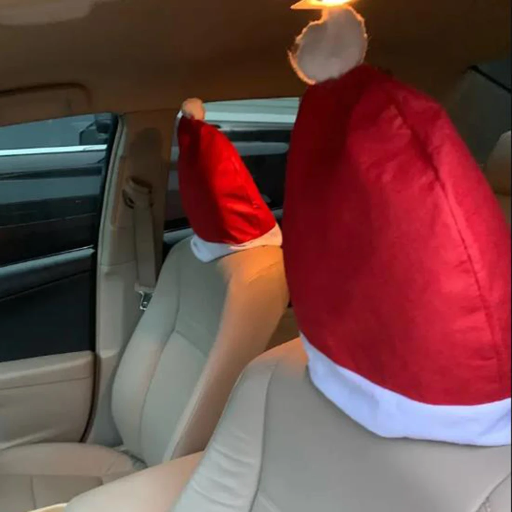 Christmas Car Headrest Cover R - Car Accessories Xmas Gifts 评论和价格