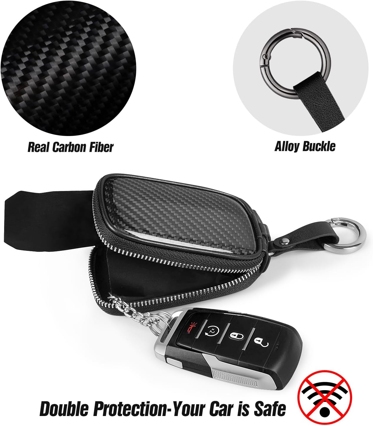 Carbon Fiber Universal Key Fob - Car Key Signal Blocker 评论和价格