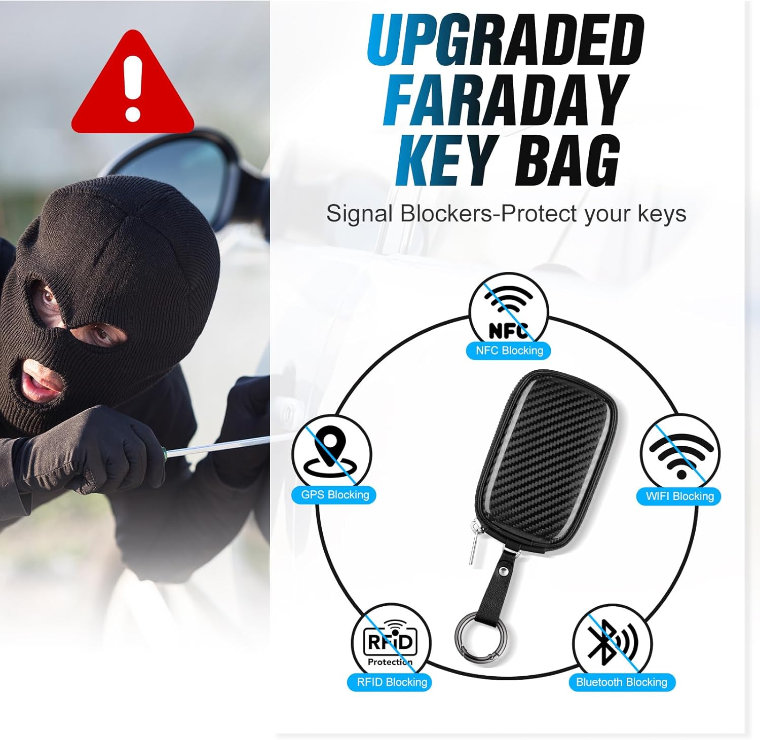 Carbon Fiber Universal Key Fob - Car Key Signal Blocker 评论和价格