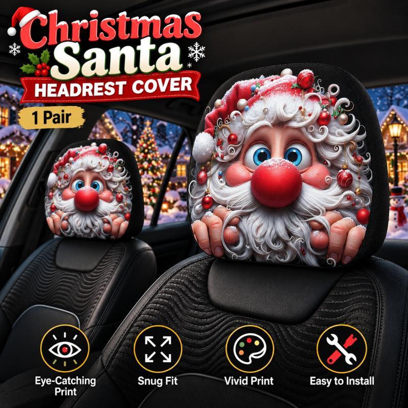 1 Pair Christmas Santa Claus C - Car Accessories Xmas Gifts 评论和价格
