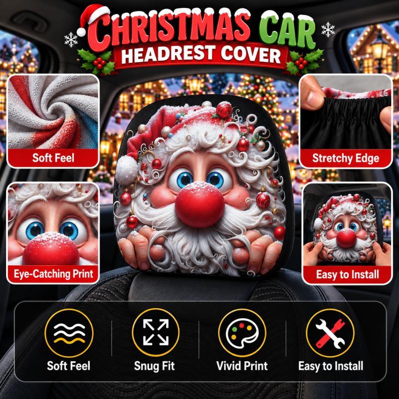 1 Pair Christmas Santa Claus C - Car Accessories Xmas Gifts 评论和价格