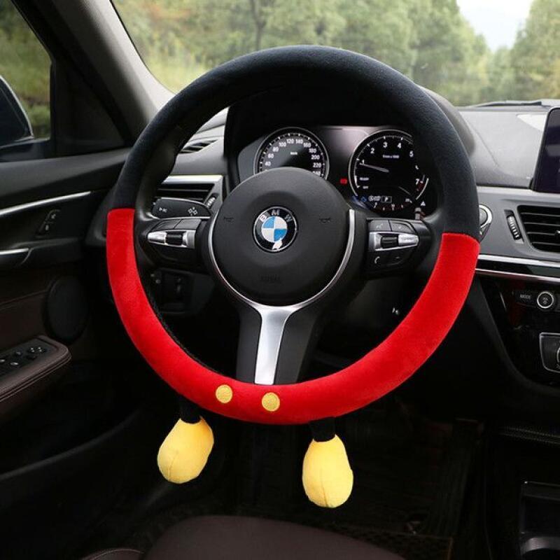 Cute Disney Plush Steering Whe - Car Accessories For Winter 评论和价格
