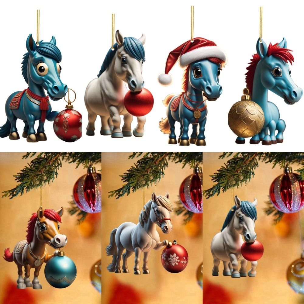 2D Flat Christmas Hanging Pend - Car Accessories Xmas Gifts 评论和价格